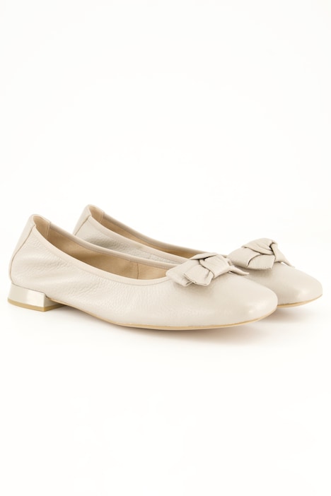 Caprice Leder-Ballerinas, Zierschleife, Weite G