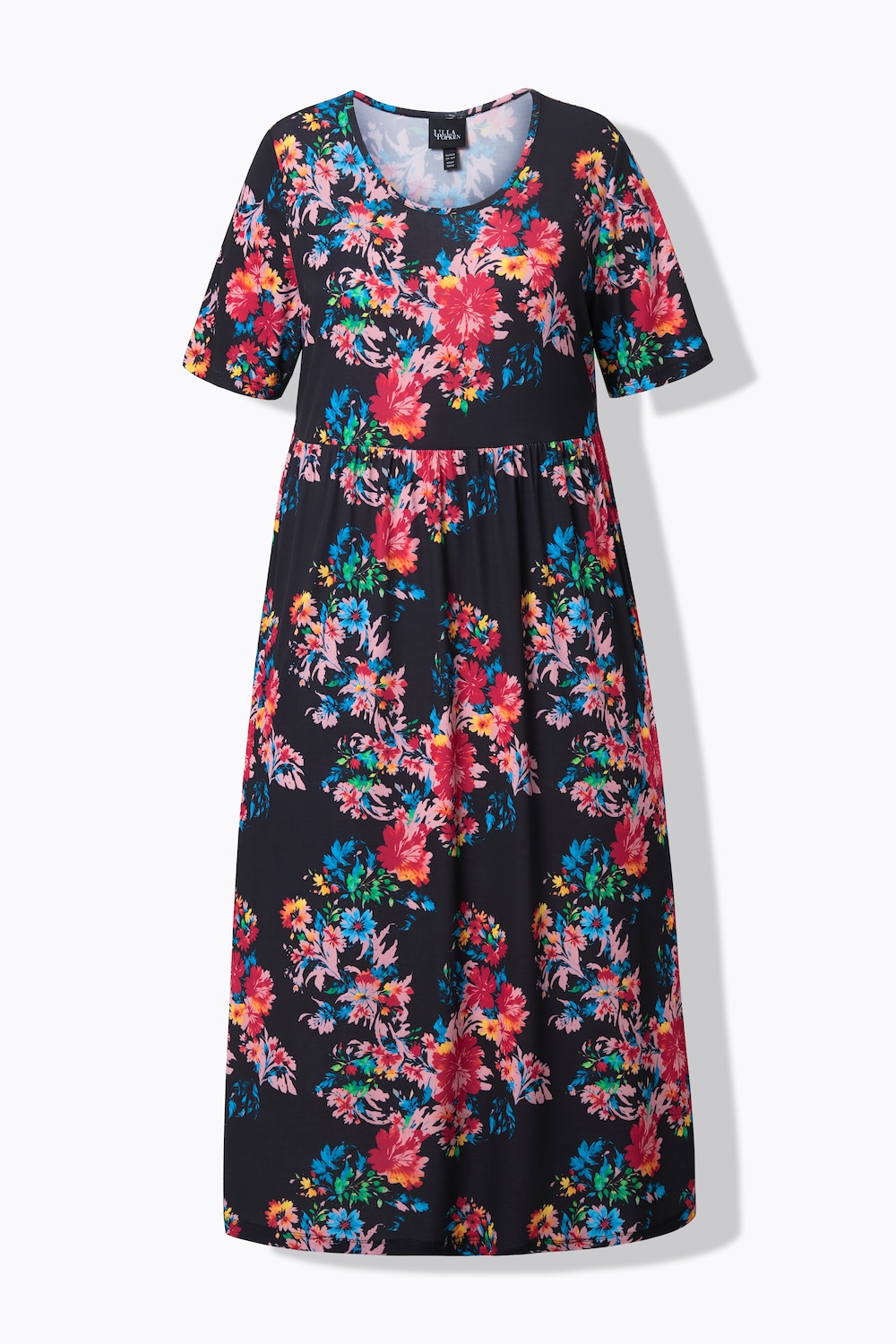 Stora storlekar Maxiklänning, Dam, svart, storlek: 54/56, Polyester, Ulla Popken