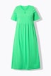 Maxijurk, A-lijn, ronde hals, korte mouwen, zakken