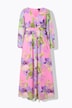 Abendkleid, doppellagig, V-Ausschnitt, Langarm