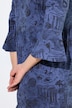 Jerseykleid, A-Linie, Tunika-Ausschnitt, 3/4-Arm