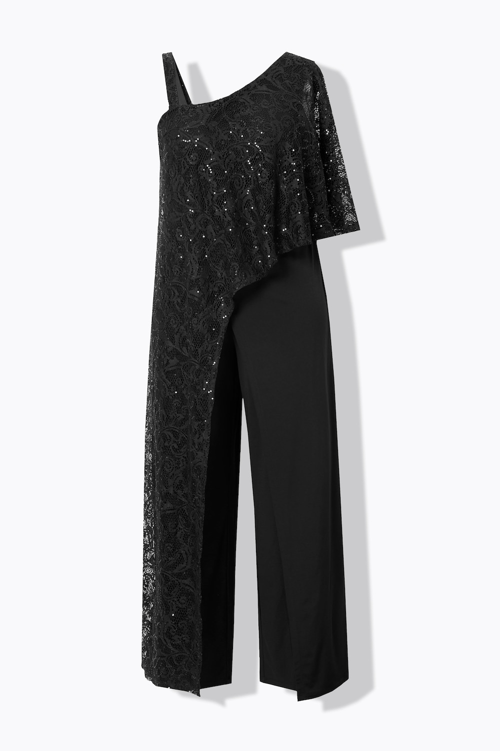 Stora storlekar Jumpsuit, Dam, svart, storlek: 54/56, Polyester, Ulla Popken