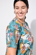 T-shirt, oversized model, bloemenprint, halve mouw