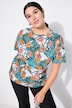 T-shirt, oversized model, bloemenprint, halve mouw