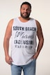 Men+ camiseta sin mangas, estampado, cuello redondo, hasta la 8 XL