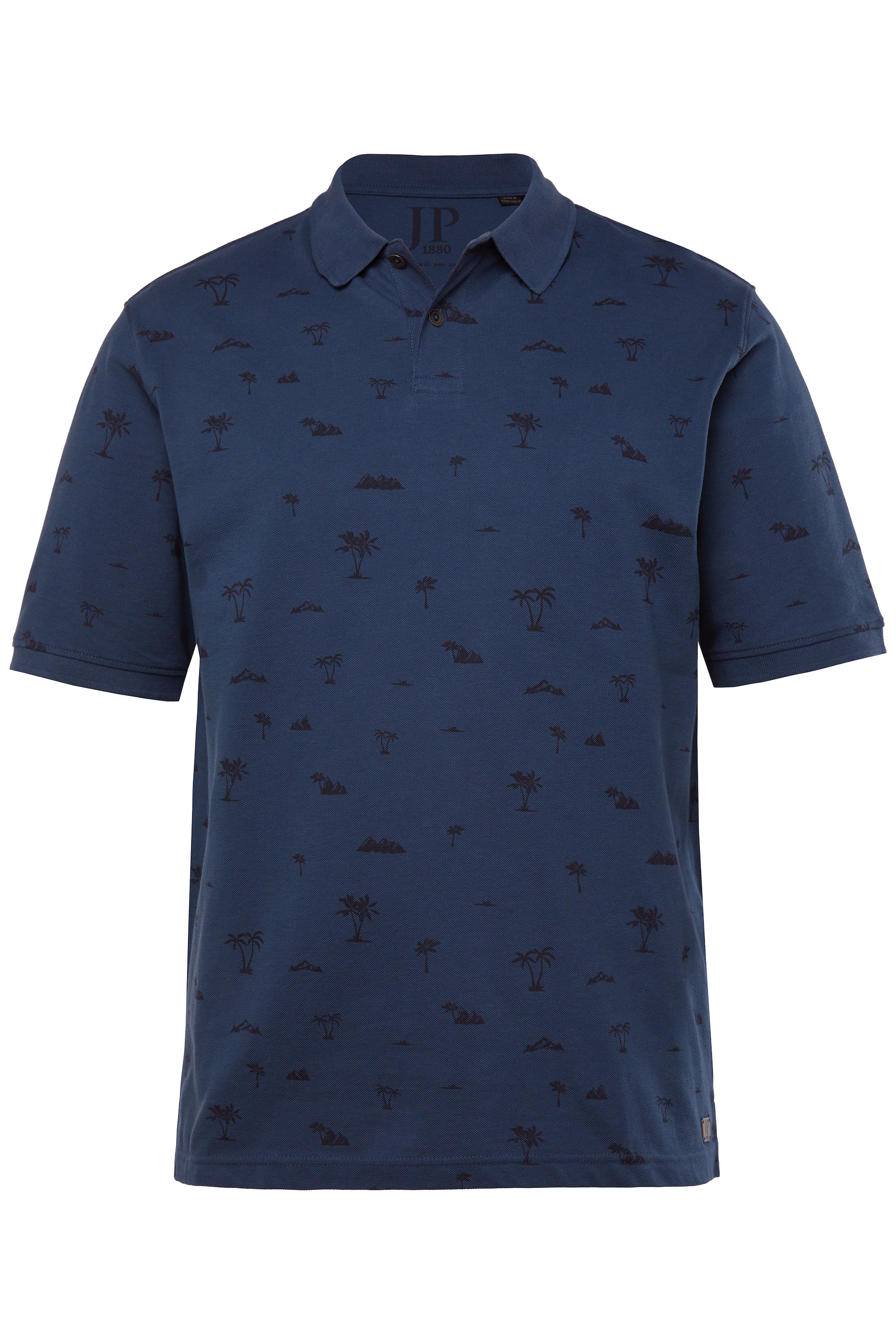 JP 1880 Herren große Größen JP 1880 Poloshirt Halbarm Piqué Alloverdruck