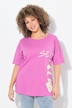 T-shirt, print met opschrift, oversized, ronde hals, halve mouw