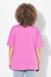 T-shirt, print met opschrift, oversized, ronde hals, halve mouw