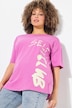 T-shirt, print met opschrift, oversized, ronde hals, halve mouw
