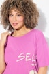 T-shirt, print met opschrift, oversized, ronde hals, halve mouw