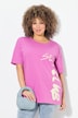 T-shirt, print met opschrift, oversized, ronde hals, halve mouw