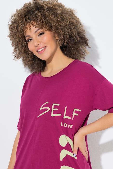 T-Shirt, Schriftdruck, Oversized, Rundhals, Halbarm