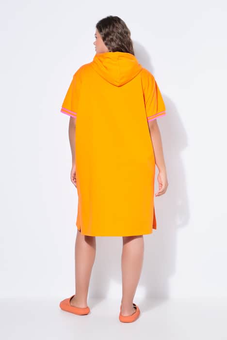 Strandsweatkleid, 1/2 Arm, Kapuze, OEKO-TEX