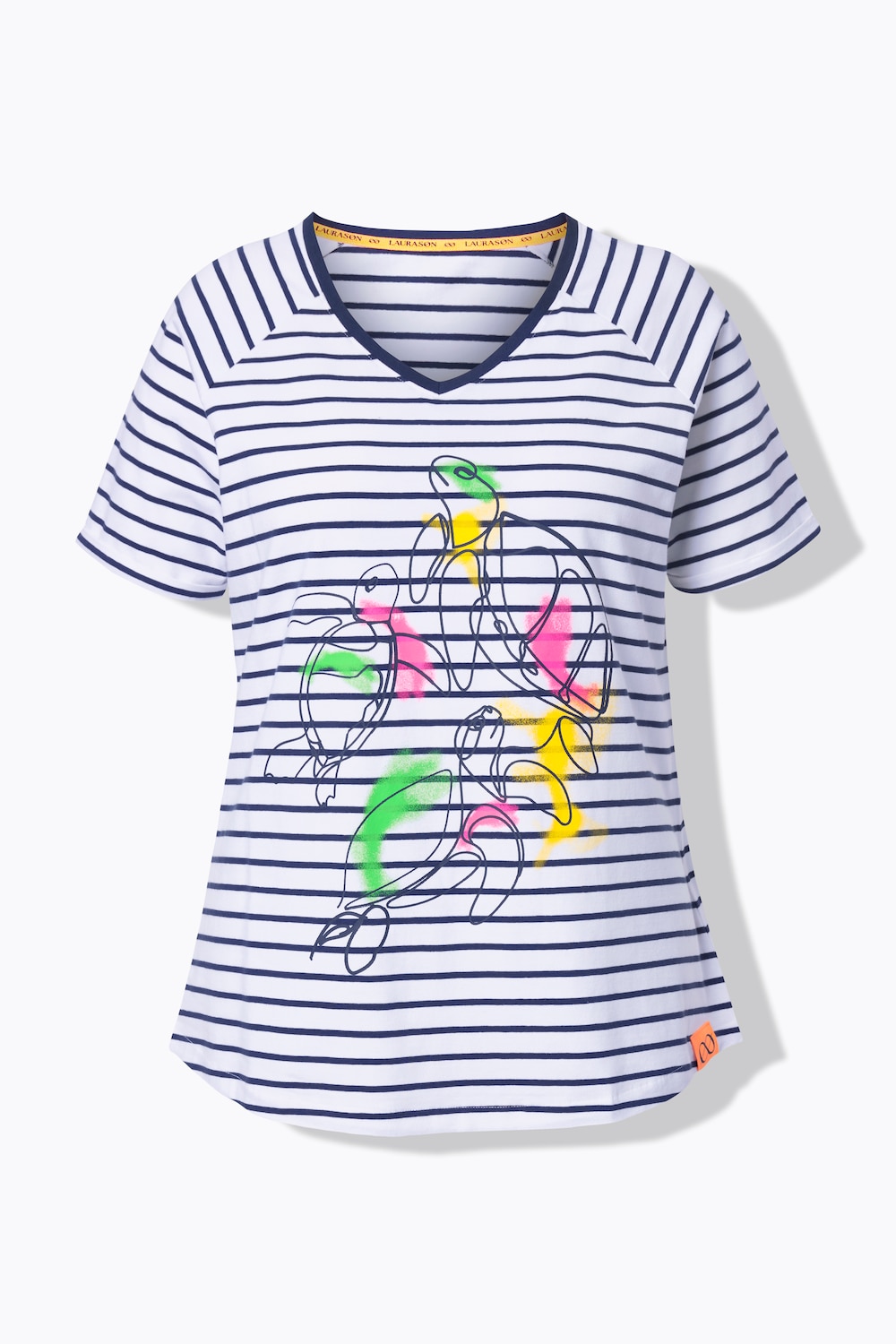 Stora storlekar T-shirt, Dam, grå, storlek: 44/46, Bomull, LAURASON