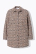 Skjortebluse, boxy facon, hjerte-print