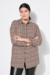 Skjortebluse, boxy facon, hjerte-print