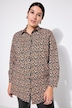 Skjortebluse, boxy facon, hjerte-print