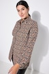 Skjortebluse, boxy facon, hjerte-print