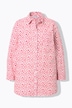 Skjortebluse, boxy facon, hjerte-print