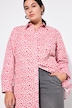Skjortebluse, boxy facon, hjerte-print