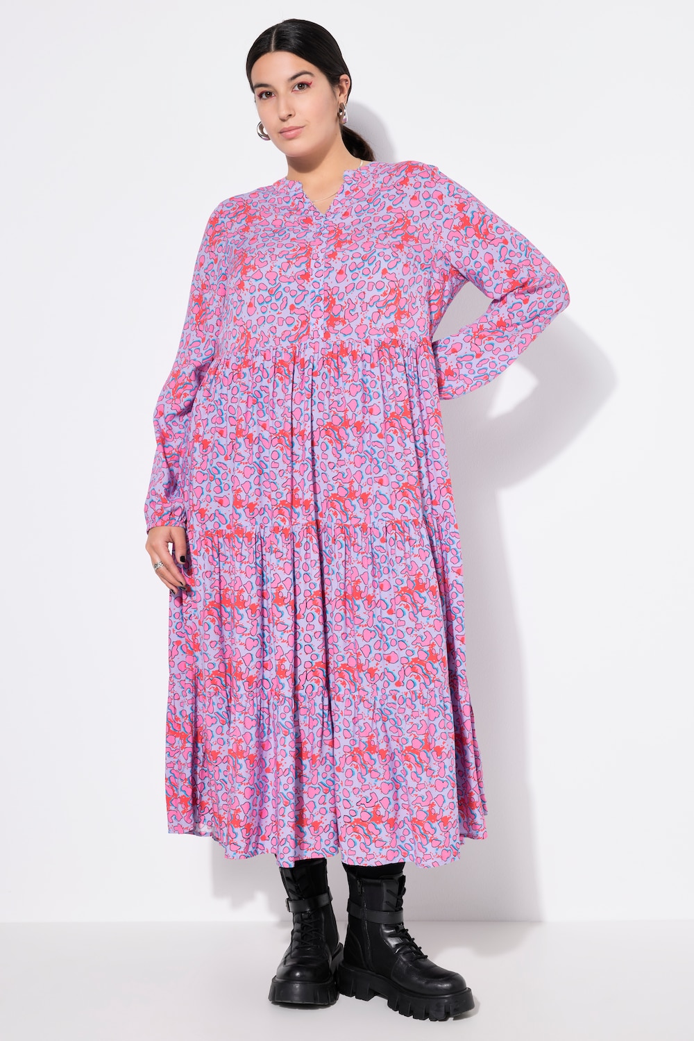Maxikleid, Color-Leo, Volants