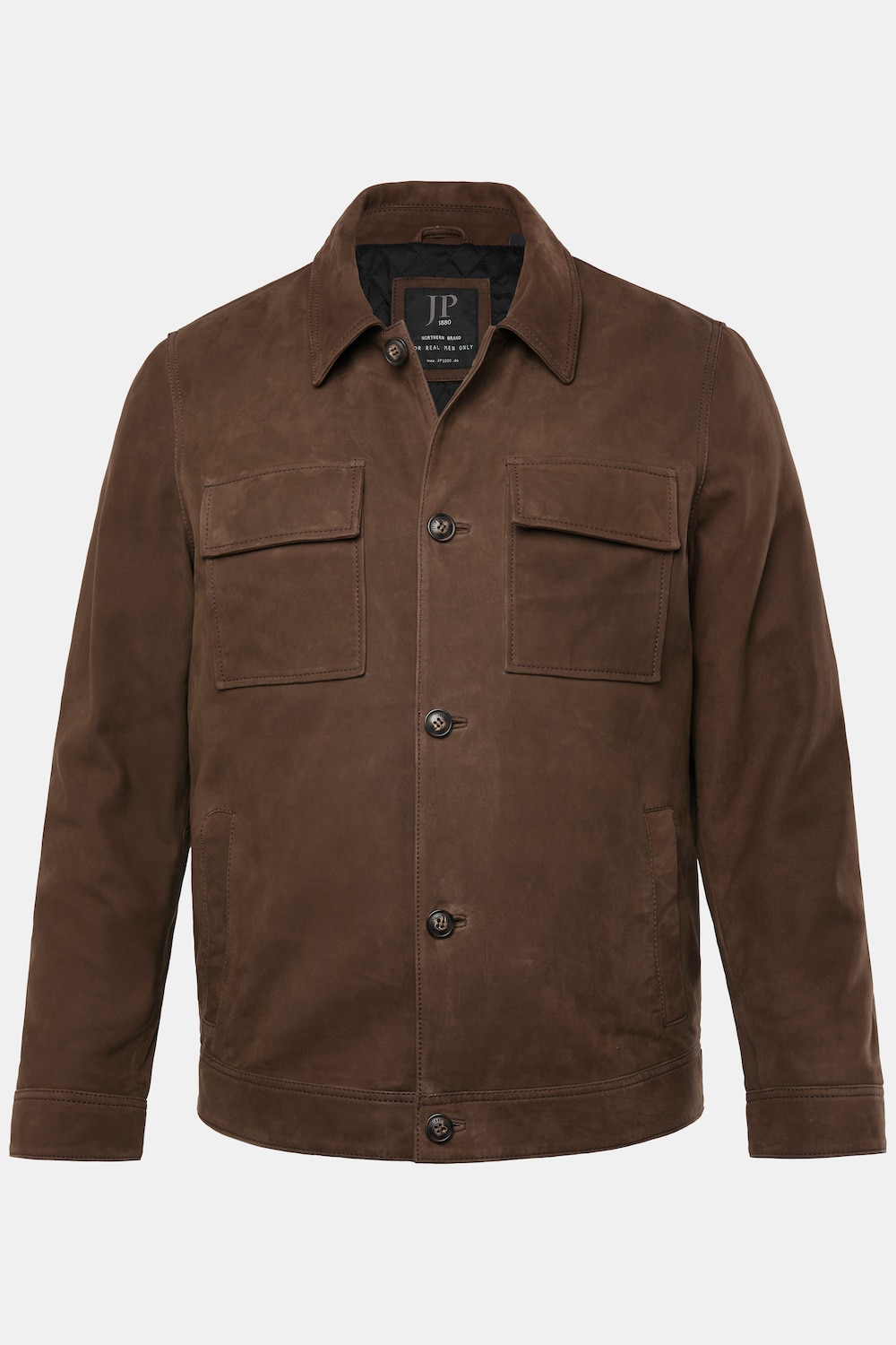 JP 1880 Lederjacke, Leder, Lamm-Nubukleder, Hemdkragen, bis 7 XL