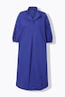Midikleid, Papertouch, A-Linie, Stehkragen, 3/4-Arm