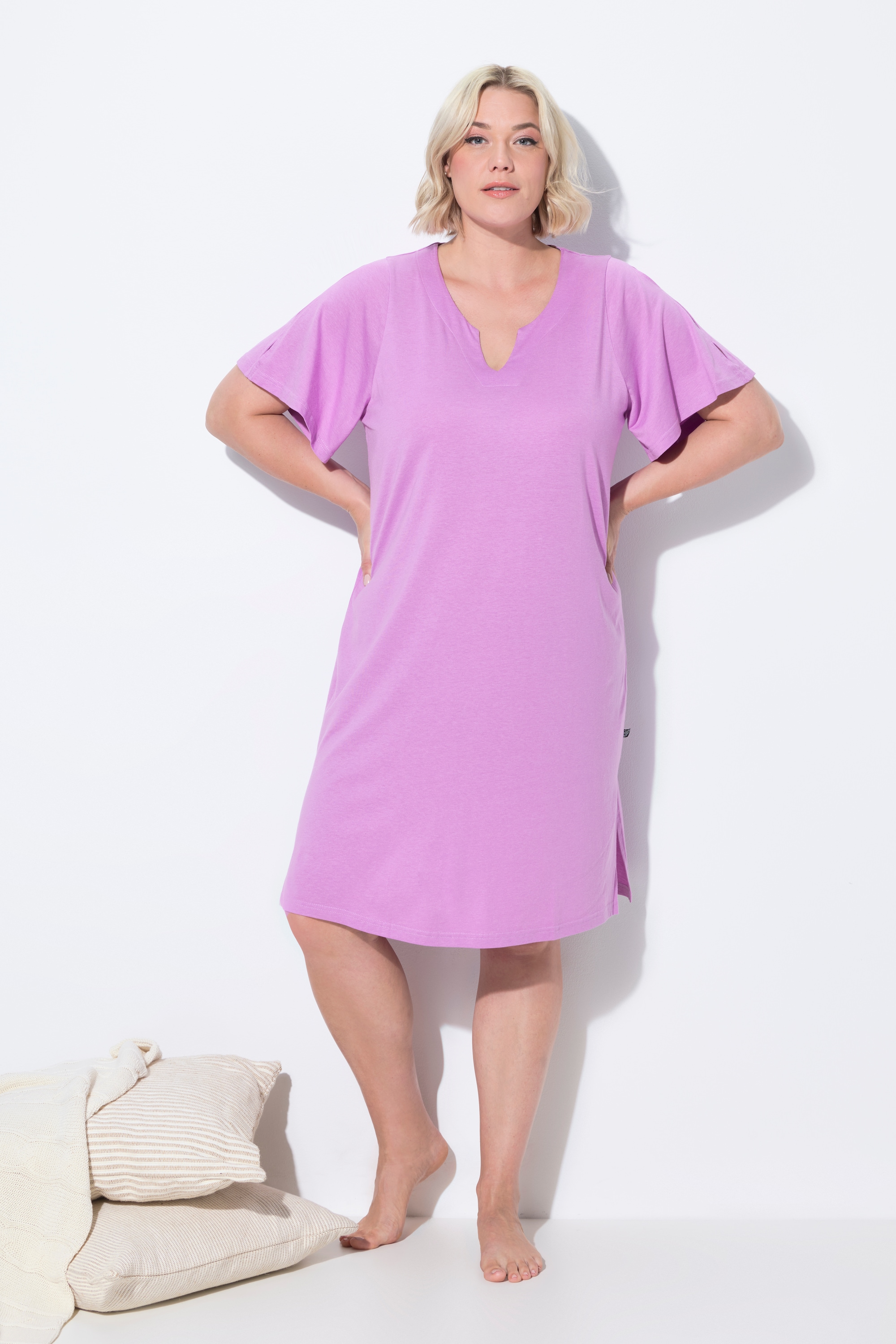 Ulla Popken Damen große Größen Bigshirts 2er Pack Papagei Tunika Ausschnitt