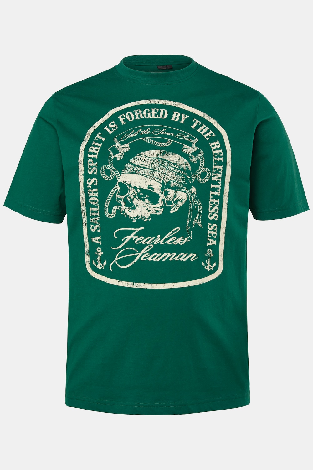 T-shirt, korte mouwen, print op de borst, tot 8XL