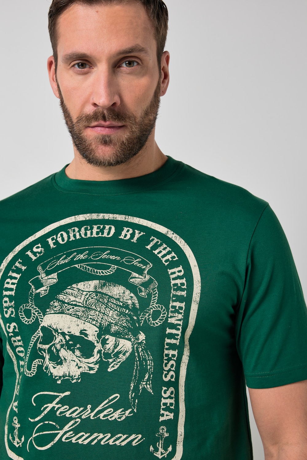 Stora storlekar T-shirt, Her, grön, storlek: 7XL, Bomull, JP1880