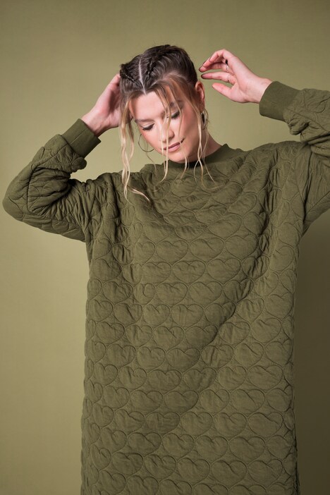 Sweat-Minikleid, oversized, HEART-Stepp