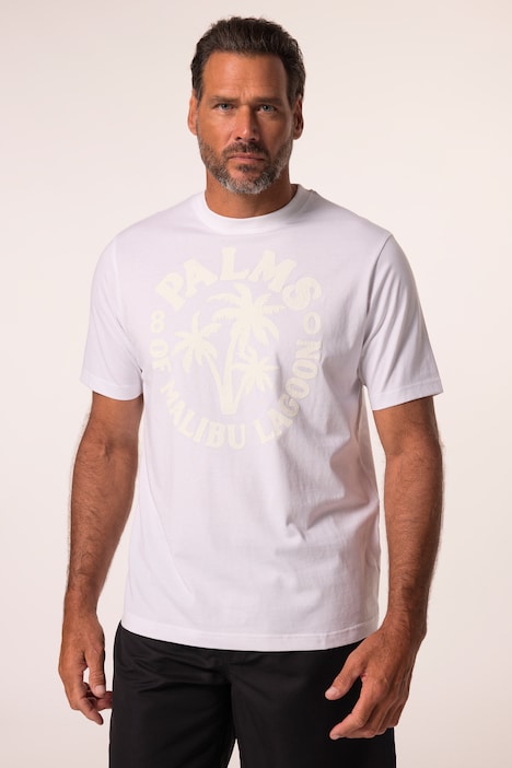 T-shirt JP1880 con mezze maniche e stampa sul petto, fino alla tg. 8XL