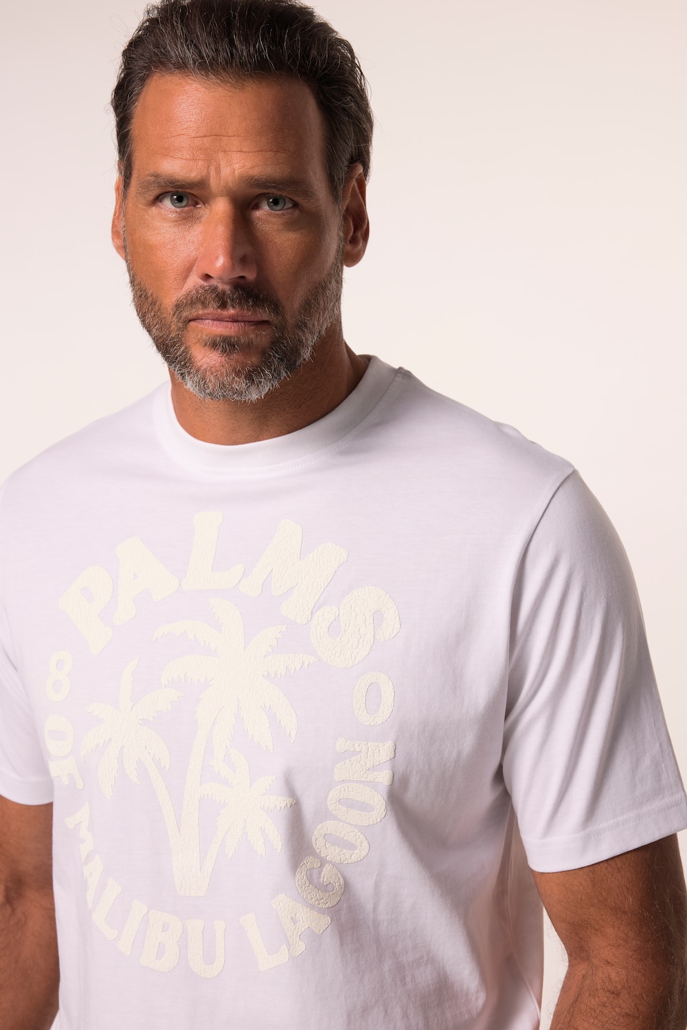 Stora storlekar T-shirt, Her, vit, storlek: 7XL, Bomull, JP1880