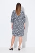 Vestido camisero, forma en A, cuello camisero, mangas 3/4