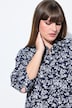 Vestido camisero, forma en A, cuello camisero, mangas 3/4