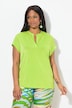 T-shirt, glanseffect, tuniekhals, halve mouw