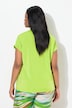 T-shirt, glanseffect, tuniekhals, halve mouw
