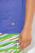 T-shirt, effet brillant. Col tunisien et manches courtes