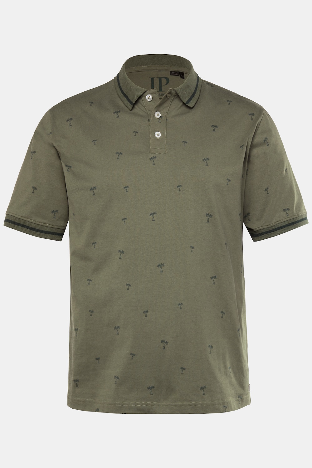 JP1880 Poloshirt, Halbarm, Alloverprint, bis 8 XL