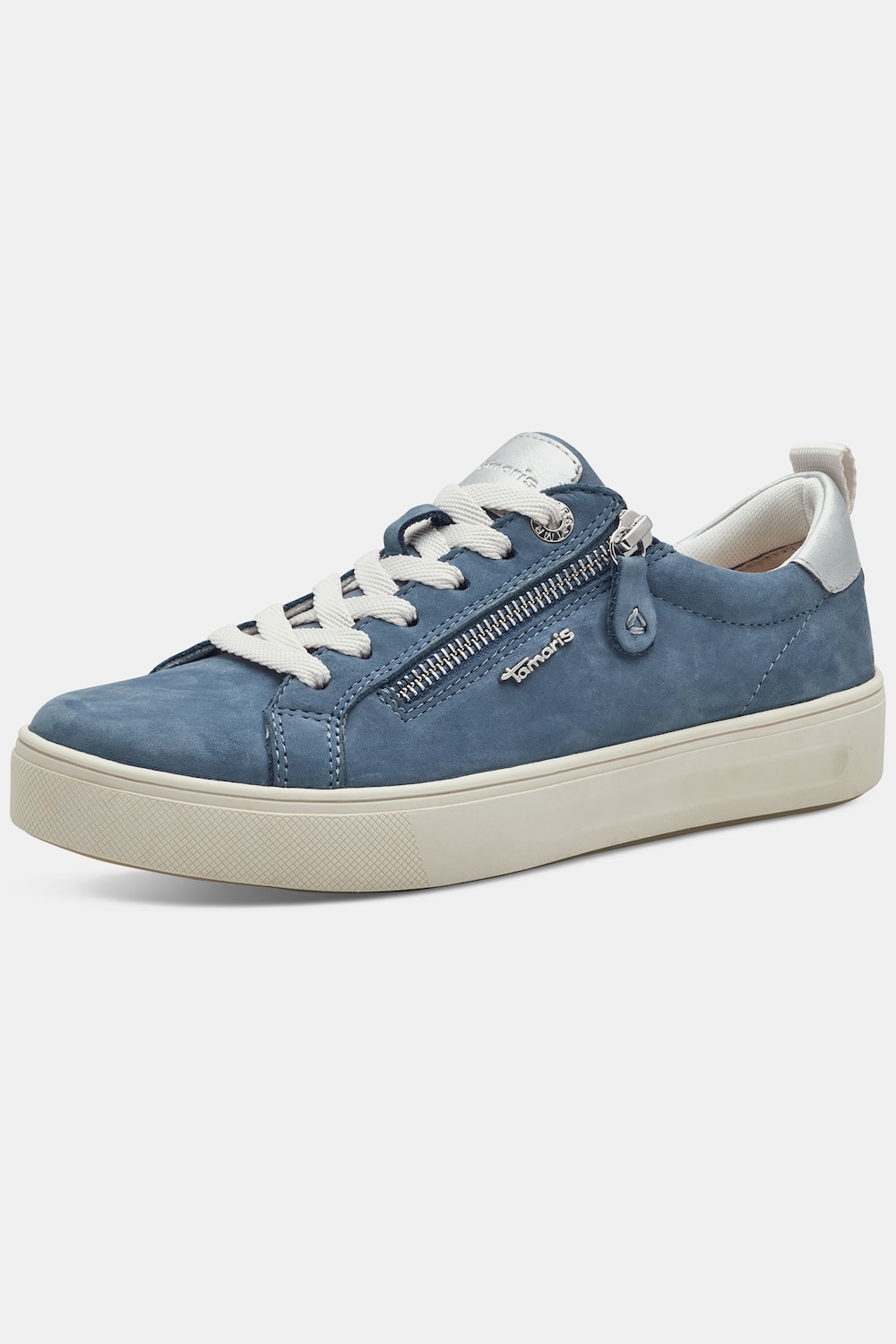 Tamaris Comfort Leder-Sneaker, Damen, blau, Größe: 38, Sonstige/Leder/Synthetische Fasern, Ulla Popken