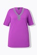Beaded V-Neck Short Sleeve Tee