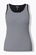 BH-top, strepen, ronde hals, mouwloos, ingewerkte BH