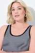 BH-top, strepen, ronde hals, mouwloos, ingewerkte BH