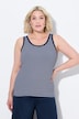 BH-Top, Streifen, Rundhals, ärmellos, eingearbeiteter BH