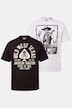 JP1880 T-shirts, set van 2, korte mouwen, borstprint, tot 8 XL