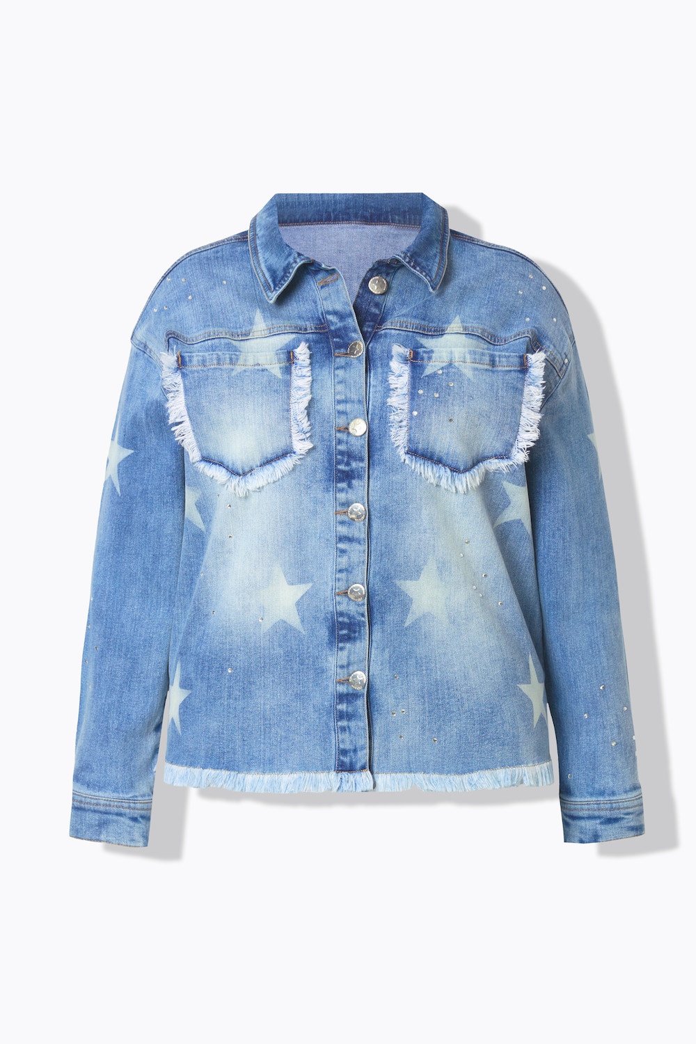 Stora storlekar Jeansjacka, Dam, blå, storlek: 56, Bomull, Angel of Style