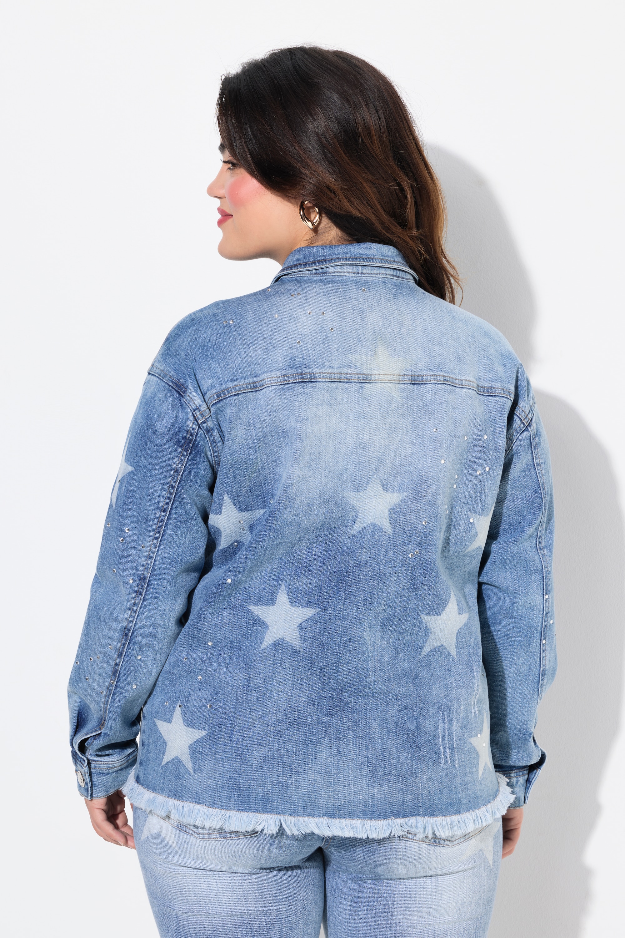 Angel of Style Damen große Größen Jeansjacke Sterne Glitzersteinchen 838331