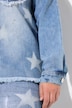 Denimjakke, stjerner, glitrende similisten