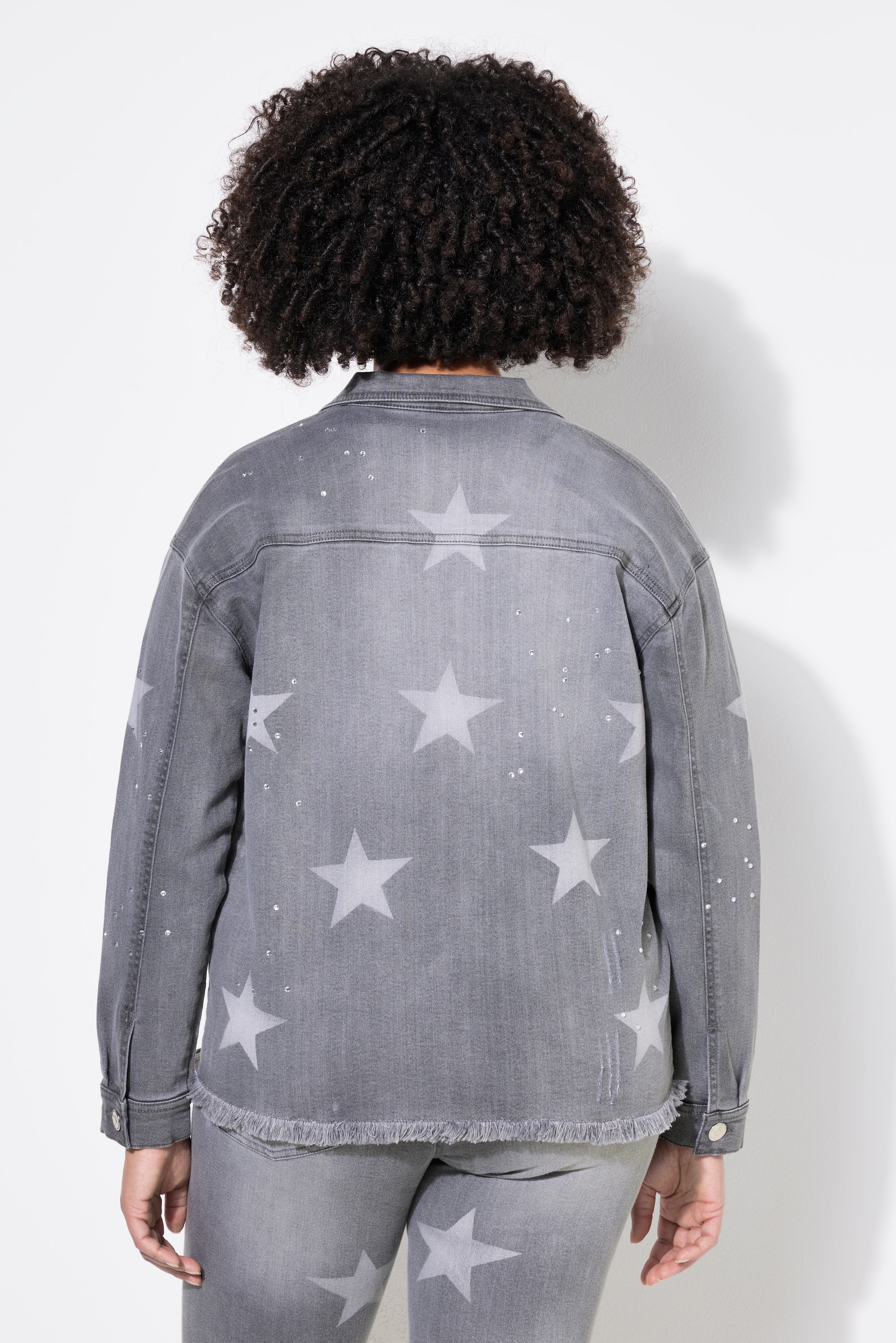 Angel of Style Damen große Größen Jeansjacke Sterne Glitzersteinchen 838331