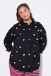 Hemdbluse, oversized, Heart-Stick, Langarm